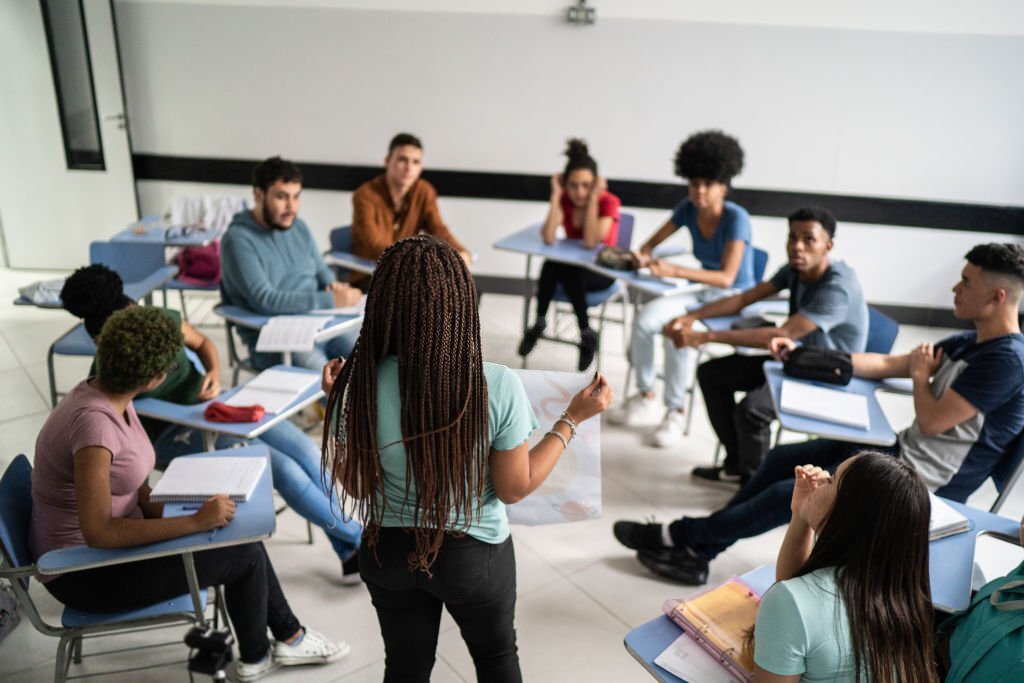 Teacher taking a course in one of the institutes offering tech courses