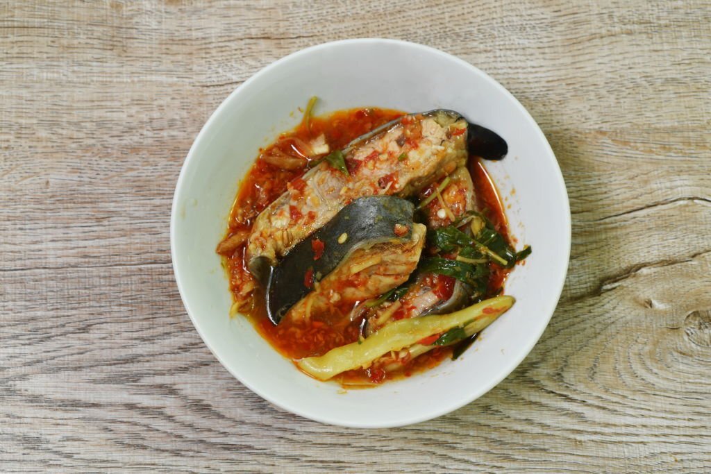 Catfish pepper soup served in a bowl